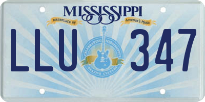 MS license plate LLU347