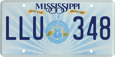 MS license plate LLU348