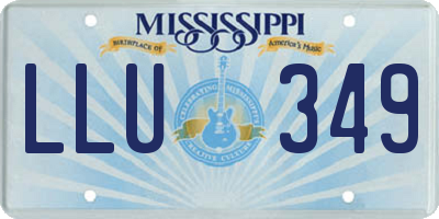 MS license plate LLU349