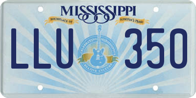 MS license plate LLU350
