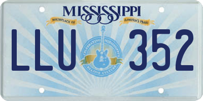 MS license plate LLU352