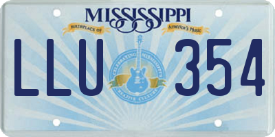 MS license plate LLU354