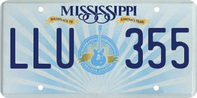 MS license plate LLU355