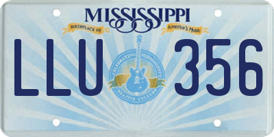 MS license plate LLU356