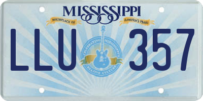 MS license plate LLU357