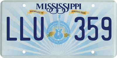 MS license plate LLU359