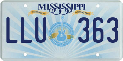 MS license plate LLU363