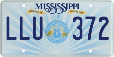 MS license plate LLU372
