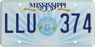 MS license plate LLU374