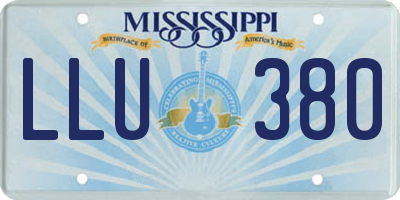 MS license plate LLU380