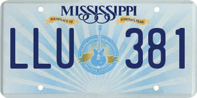 MS license plate LLU381