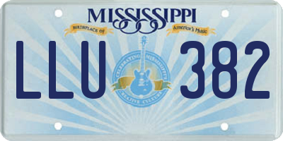 MS license plate LLU382