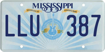MS license plate LLU387
