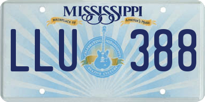 MS license plate LLU388