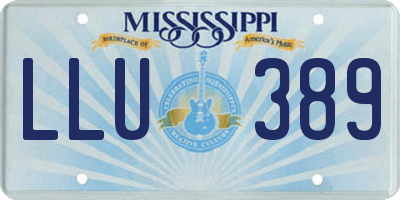 MS license plate LLU389