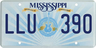 MS license plate LLU390