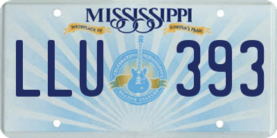 MS license plate LLU393