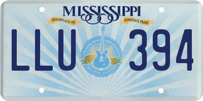 MS license plate LLU394