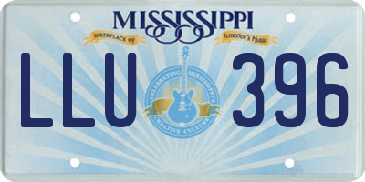 MS license plate LLU396