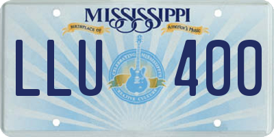 MS license plate LLU400