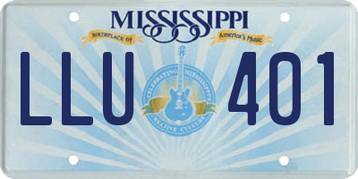 MS license plate LLU401