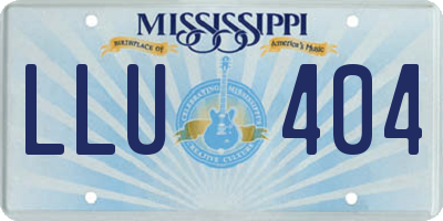 MS license plate LLU404