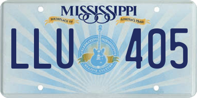MS license plate LLU405