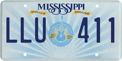 MS license plate LLU411