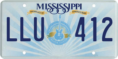 MS license plate LLU412