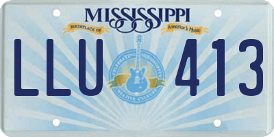 MS license plate LLU413
