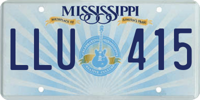 MS license plate LLU415