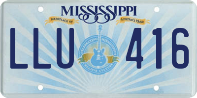 MS license plate LLU416
