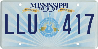 MS license plate LLU417