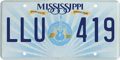 MS license plate LLU419
