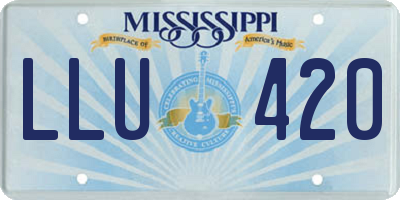 MS license plate LLU420