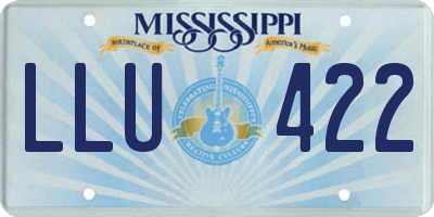 MS license plate LLU422