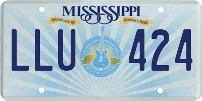 MS license plate LLU424