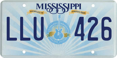 MS license plate LLU426