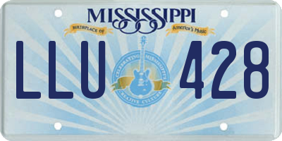 MS license plate LLU428