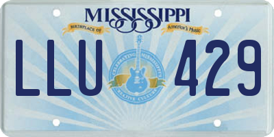 MS license plate LLU429