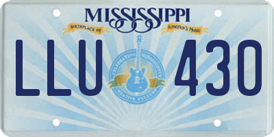 MS license plate LLU430