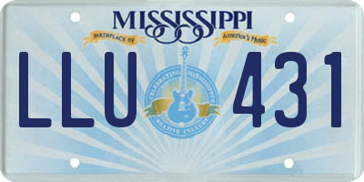 MS license plate LLU431