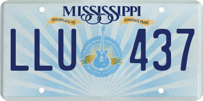 MS license plate LLU437