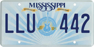 MS license plate LLU442