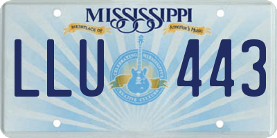 MS license plate LLU443