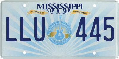 MS license plate LLU445