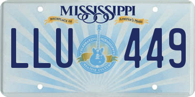 MS license plate LLU449