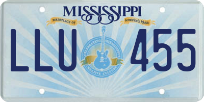 MS license plate LLU455