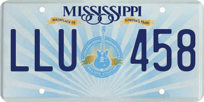 MS license plate LLU458