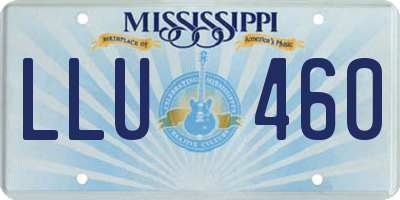 MS license plate LLU460